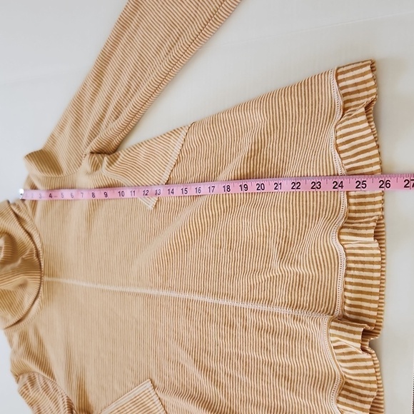 Anthropologie Maeve Marigold White Flared Sleeve Cowl Neck Tunic Top Size XS - Picture 13 of 13